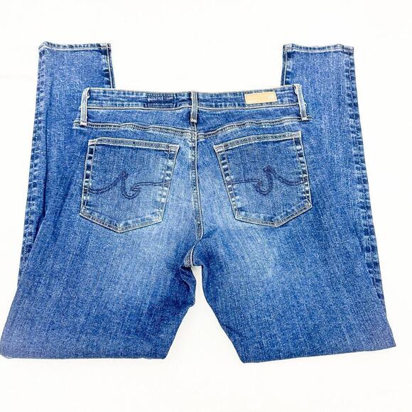 AG Farrah High Rise Skinny Denim Jeans Med-dark Wash Japanese Fabric Size 31 - Picture 5 of 9